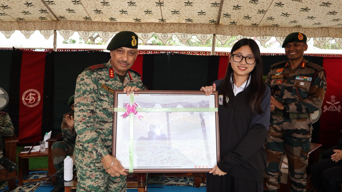 DG ASSAM RIFLES VISITS NIEDO CENTRE AT CHIESWEMA, NAGALAND Lt Gen Vikas ...