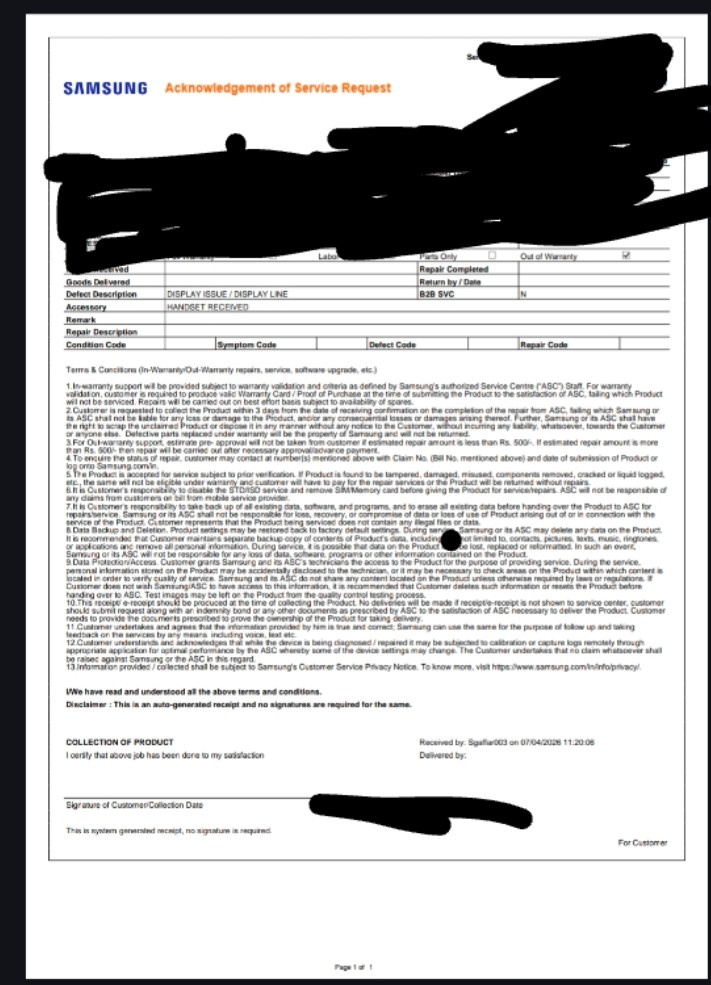 Safety94525838's tweet image. @SamsungIndia just joking with every customer now i am in samsung service center and everyone have same problem display line on update samsung india is making more through repairing as compare to selling new device main reason display line 🫡