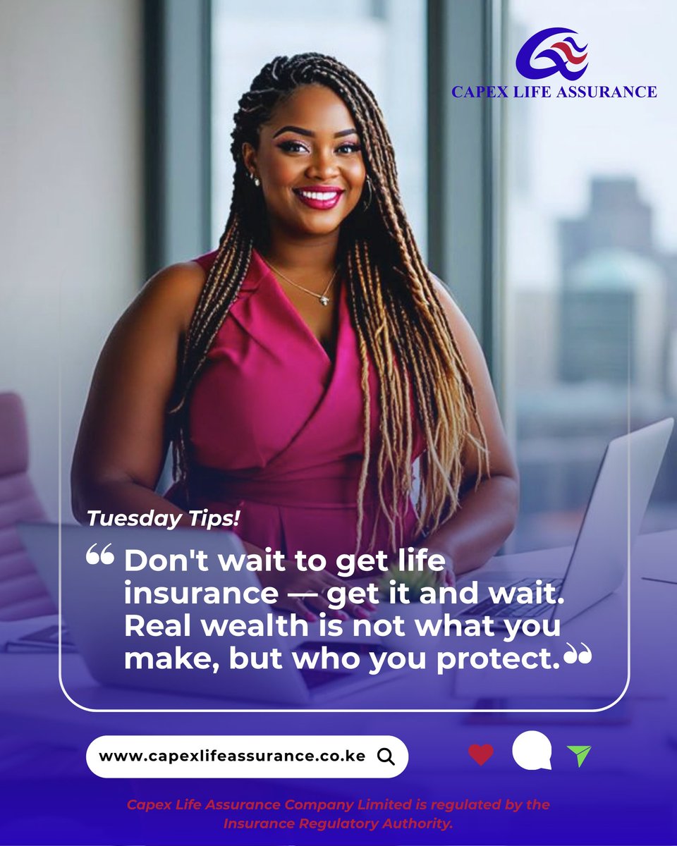 CapexLife's tweet image. True financial security is knowing that your loved ones, your future, and everything you’ve worked for are safe, no matter what.

Protect today. Secure tomorrow.

Contact us today on:
📞 0715 140 074
📧 info@capexlifeassurance.co.ke

#CapexLifeAssurance #LifeInsurance