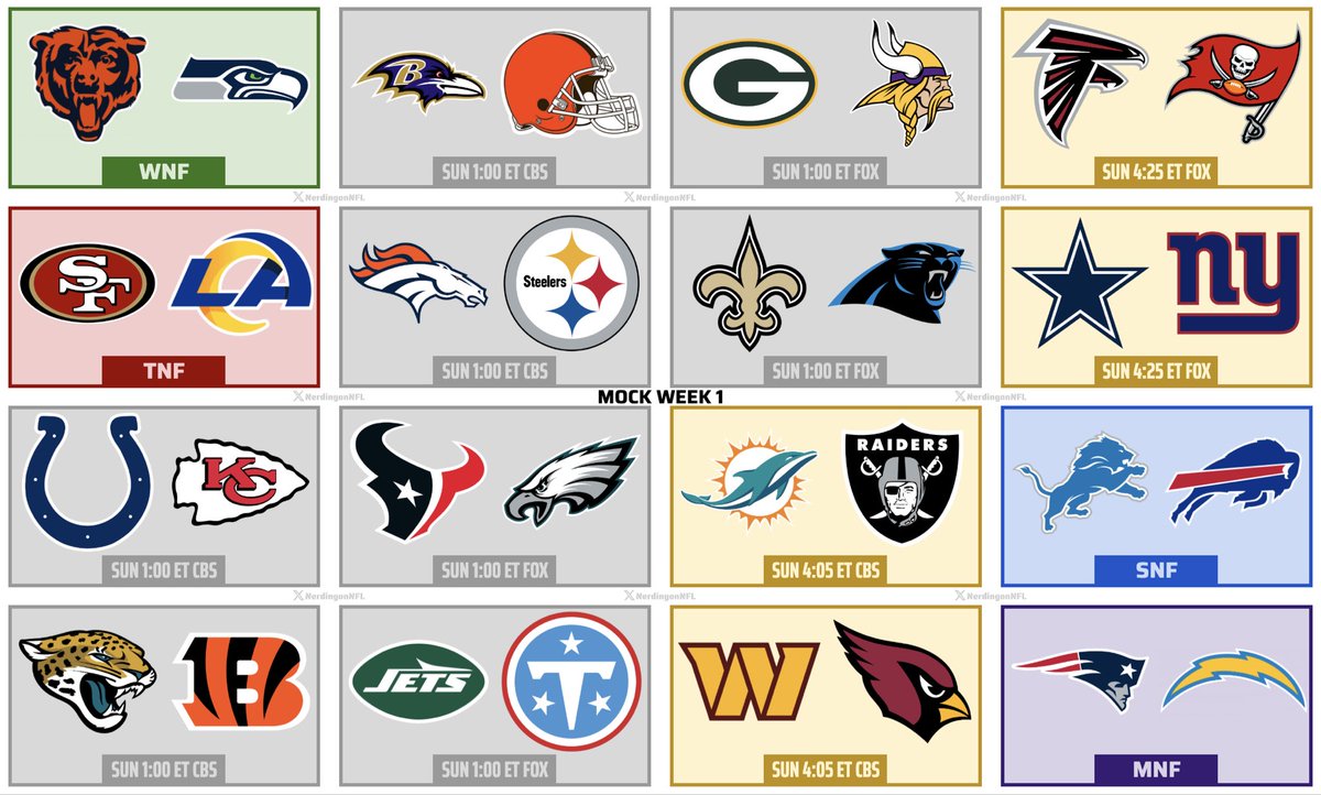 NFL Schedule Enthusiast tweet media