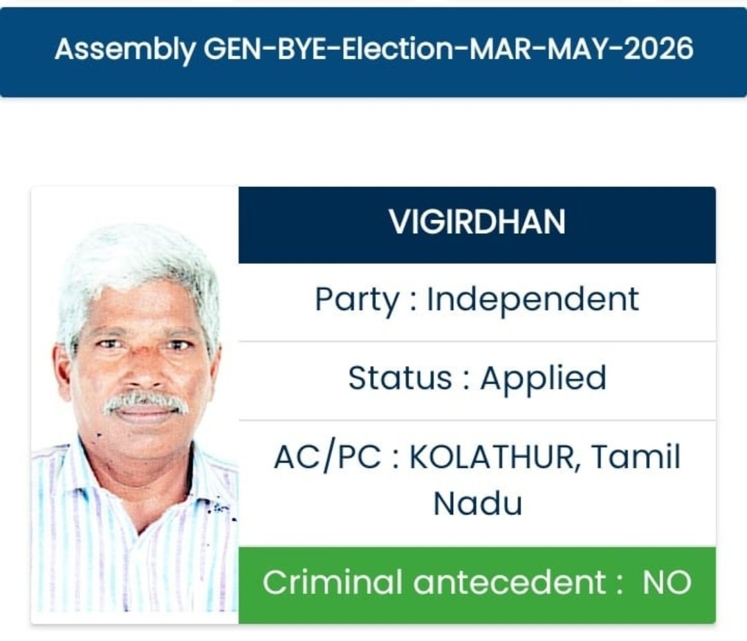Archunaaa's tweet photo. ஐந்தாம் தமிழ்ச் சங்கம் ஆதரவு கொளத்தூர் சட்டமன்றத் தொகுதி வேட்பாளர். 

விகிர்தன் அவர்கள். 
தமிழர், வள்ளுவ நாயனார்.
(@ThamizagaC) https://t.co/YrBMTdqTrW