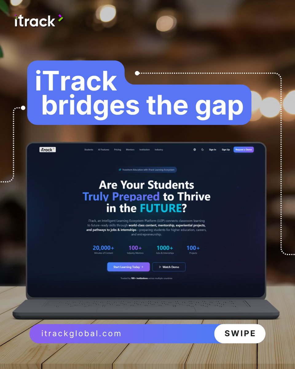 itrackglobal's tweet photo. The future of education isn’t just about access to content it’s about access to a professional lifecycle. 

🔗 Tap the link in our bio to explore the Ecosystem. https://t.co/0V1W4a8tAq

 #iTrackGlobal #ProfessionalLifecycle https://t.co/1bh7tDZAHH