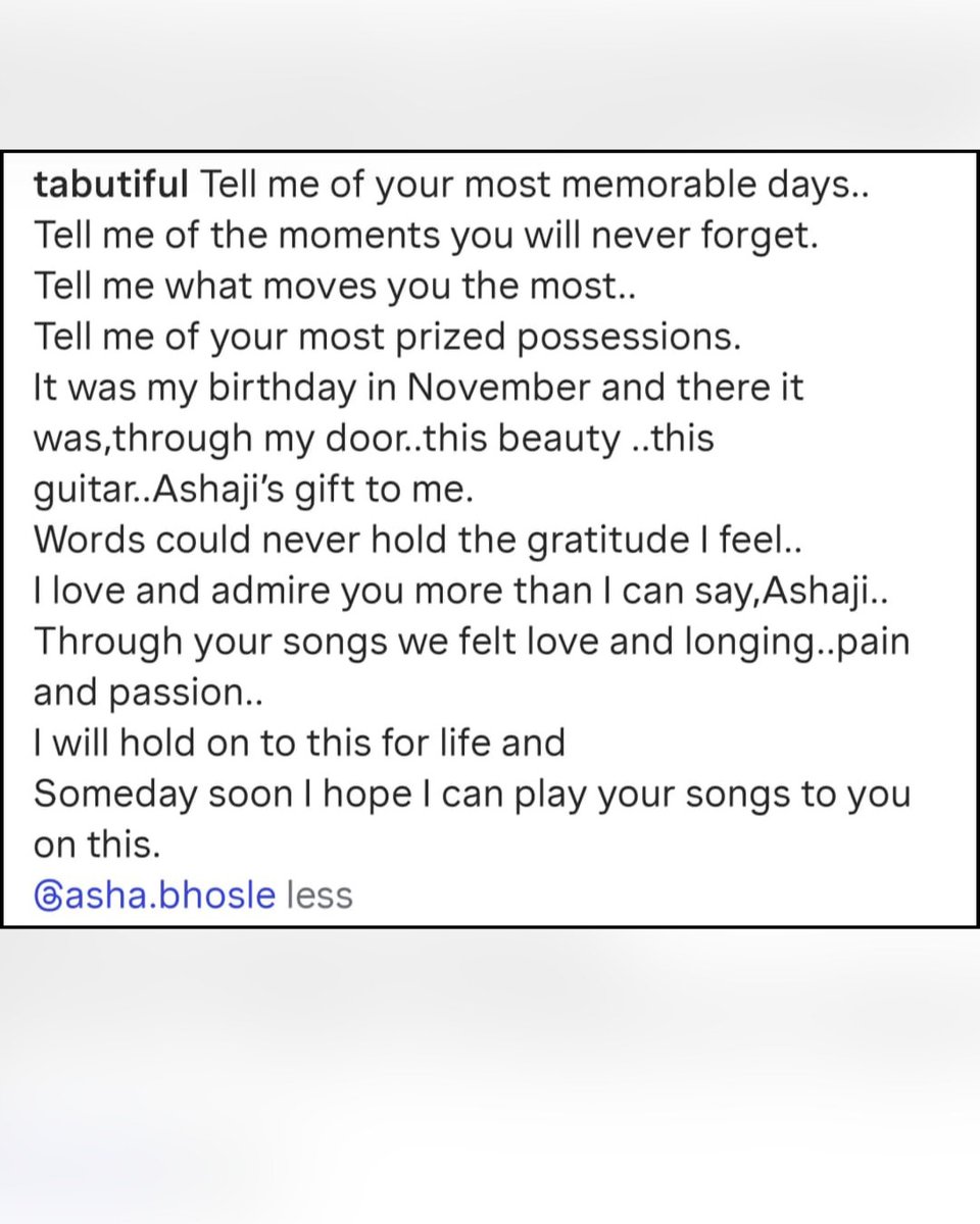 filmfare's tweet image. #Tabu shares heartwarming clicks with #AshaBhosle, sharing how she received a special birthday gift from the legendary singer. ♥️

Swipe to see the heartfelt note. ➡️

#Celebs