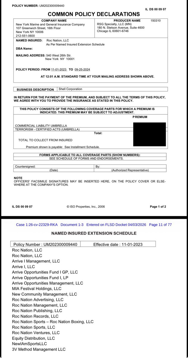 #BREAKİNG: Roc Nation’s insurance carrier files lawsuit against Desiree Perez over alleged attempt to use company insurance for legal fees and potential damages tied to Demoree’s case 👀
(<a href="/DemoreeDocket/">The Demoree Docket #JusticeForDemoree</a>)