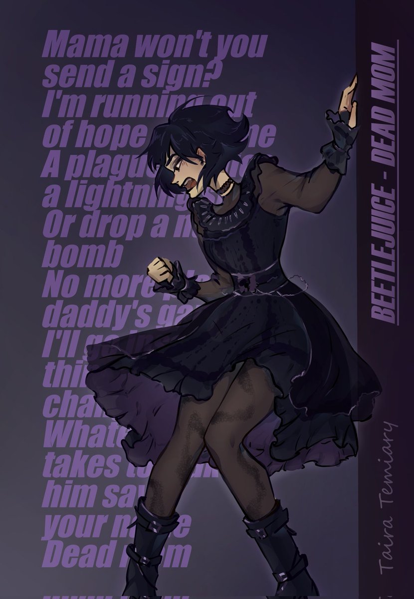 TairaTemiary's tweet photo. #beetlejuice #Lydia #beetlejuicethemusical
Dead mom fanart https://t.co/d6chs9zx3H