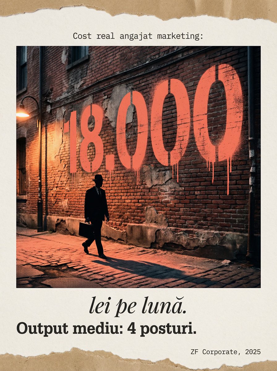 ivorycreative1's tweet photo. Plătești 9.000 lei pe un marketer. Face 4 posturi pe lună. Faci calculul? https://t.co/rLiHN6pXoP