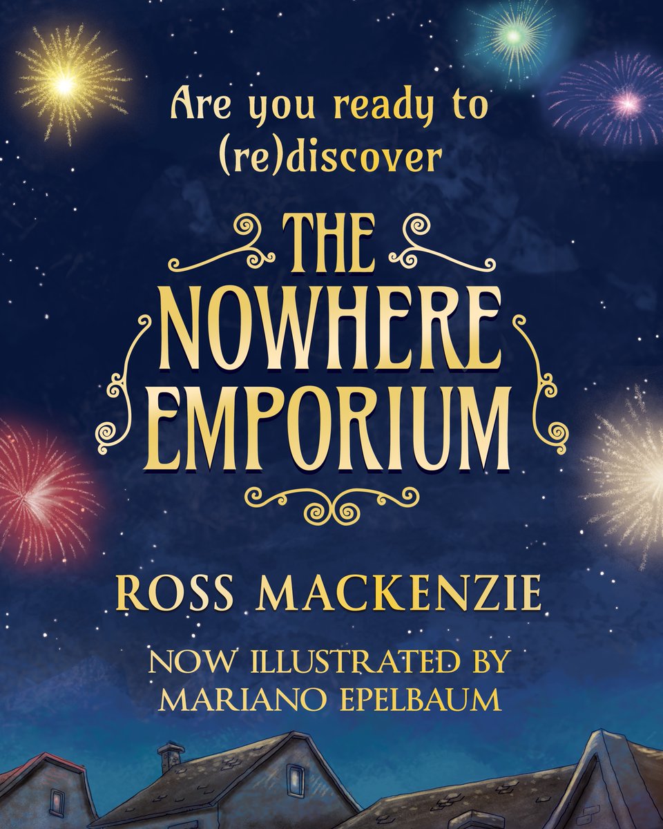 Today, we have an exclusive book cover reveal + #competition of the new illustrated version of Ross MacKenzie's The Nowhere Emporium, illustrated by Mariano Epelbaum. Published Sept 2026 by <a href="/DiscoverKelpies/">DiscoverKelpies</a>. We have a #bookgiveaway to win a signed copy. mrripleysenchantedbooks.com/2026/04/ross-m…