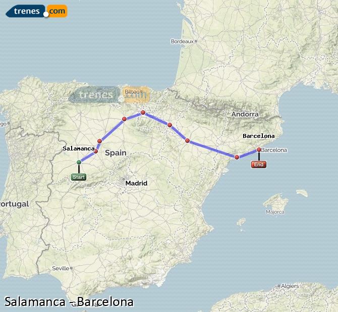 El recorrido que tiene que hacer ese tren... Adivinad cuál es el camino más corto.