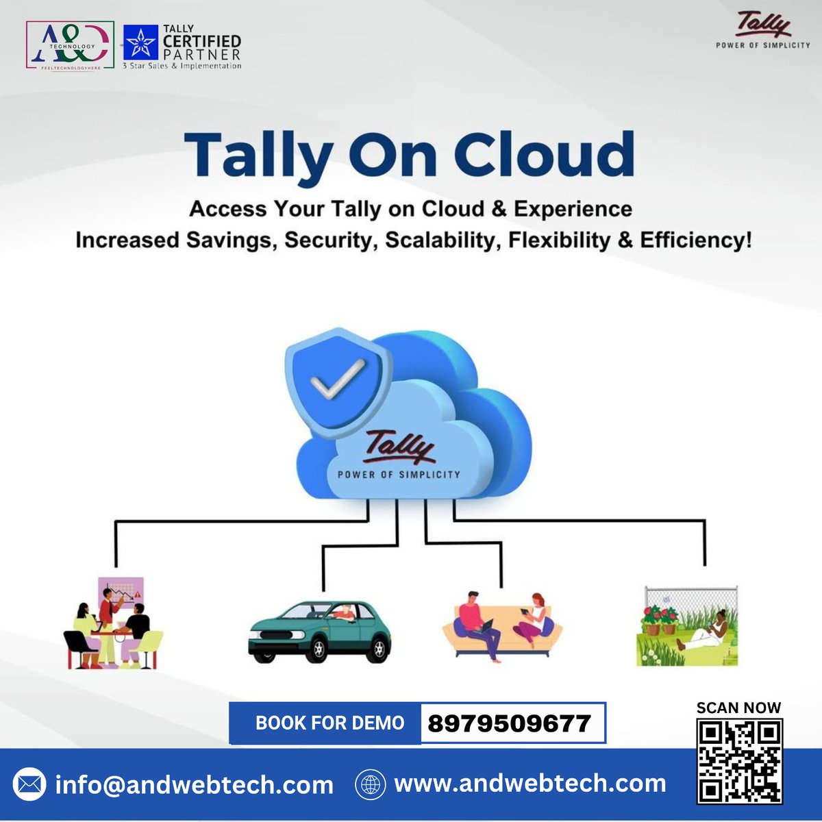 AND_Tech_India's tweet photo. Why choose Tally on Cloud?
🌐 Work remotely
🔒 Safe &amp; Encrypted
⚡ Fast Access
💾 Auto Backups
👥 Multi-user login
📱 Access from any device

#tallyoncloud #tallyprime #tally #tallycustomization #tallysolutions #tallysupport #tallyonmobile #billingsoftware #Andtech #website https://t.co/1eWrlcUY2z