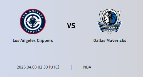 mariocapCh's tweet photo. Los Angeles Clippers vs Dallas Mavericks

2026-04-08 02:30 UTC

The expected game flow suggests a slower-paced, half-court-oriented contest with both teams prioritizing execution over speed...

Read More MARIOCAP TIPSTER
https://t.co/aUhPDFX9Hu https://t.co/C8bk5A2M8S