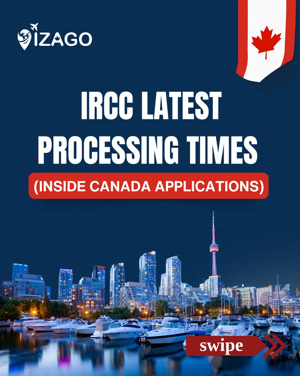 Izagoimmi's tweet image. Check out Canada's latest update on processing times for internal applications.

#fasterprocessing #VisaUpdate #IRCC #immigrationnews #processing #canadaupdate #LatestUpdates