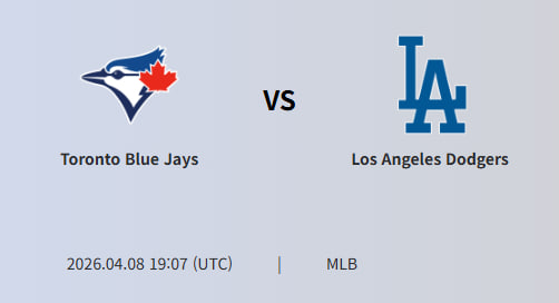 mariocapCh's tweet photo. Toronto Blue Jays vs Los Angeles Dodgers

2026-04-08 19:07 UTC

The expected game flow suggests an offense-driven matchup, with both teams capable of generating runs, particularly in the early innings...

Read More MARIOCAP TIPSTER
https://t.co/aUhPDFX9Hu https://t.co/Z7vkrWIfth