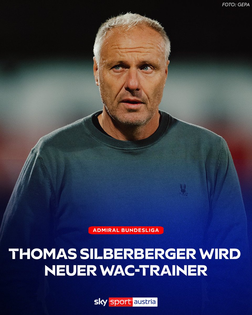 SkySportAustria's tweet photo. Thomas #Silberberger übernimmt das Traineramt beim @WolfsbergerAC!
👉 https://t.co/0vQRB3VzrH https://t.co/bjfU3AYbNE