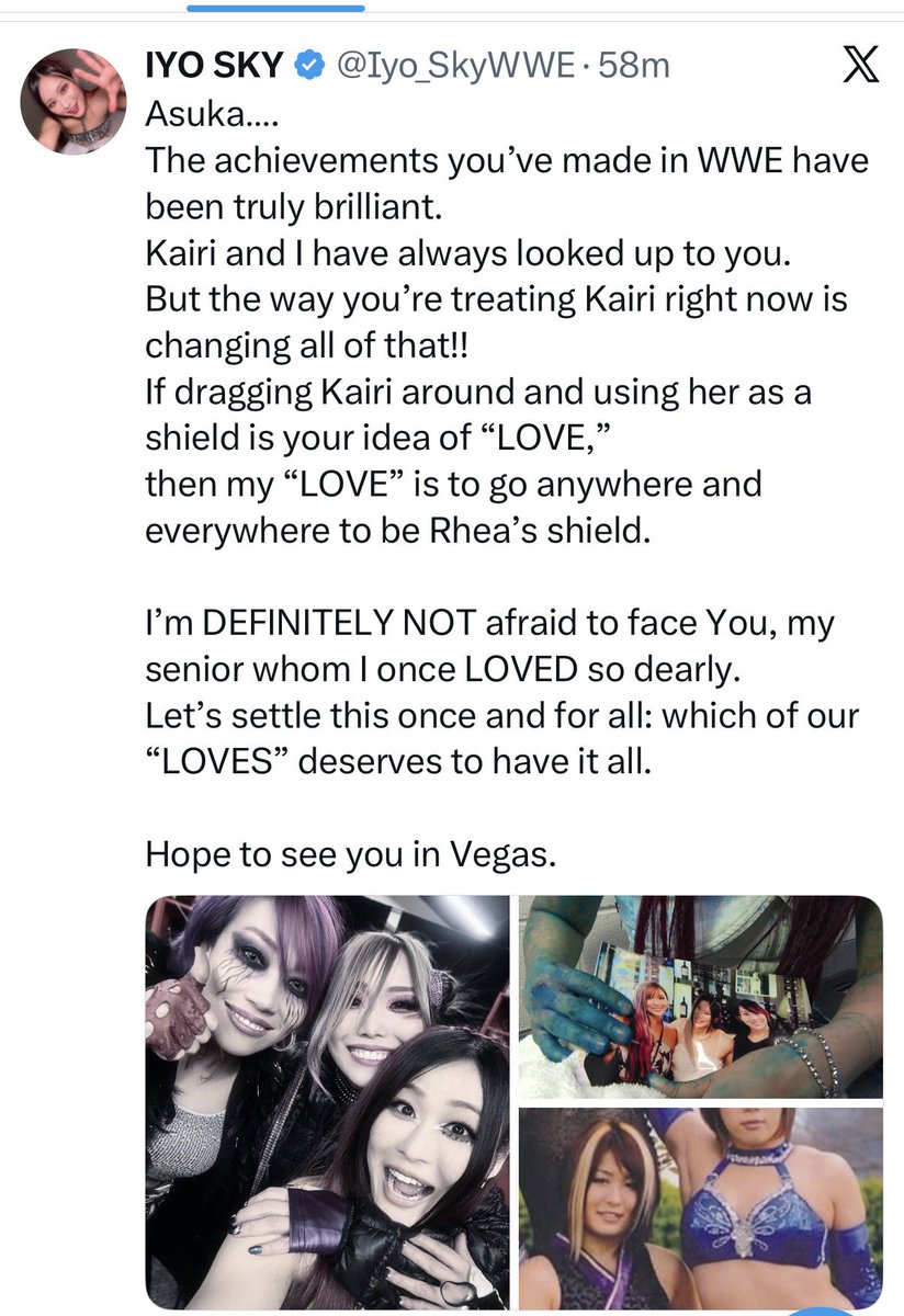 JustinShepherd6's tweet photo. @MrSantiZap Book it WWE they deserve to be on the WrestleMania card. Asuka can’t keep mistreating Kairi! https://t.co/CGX817HlfB