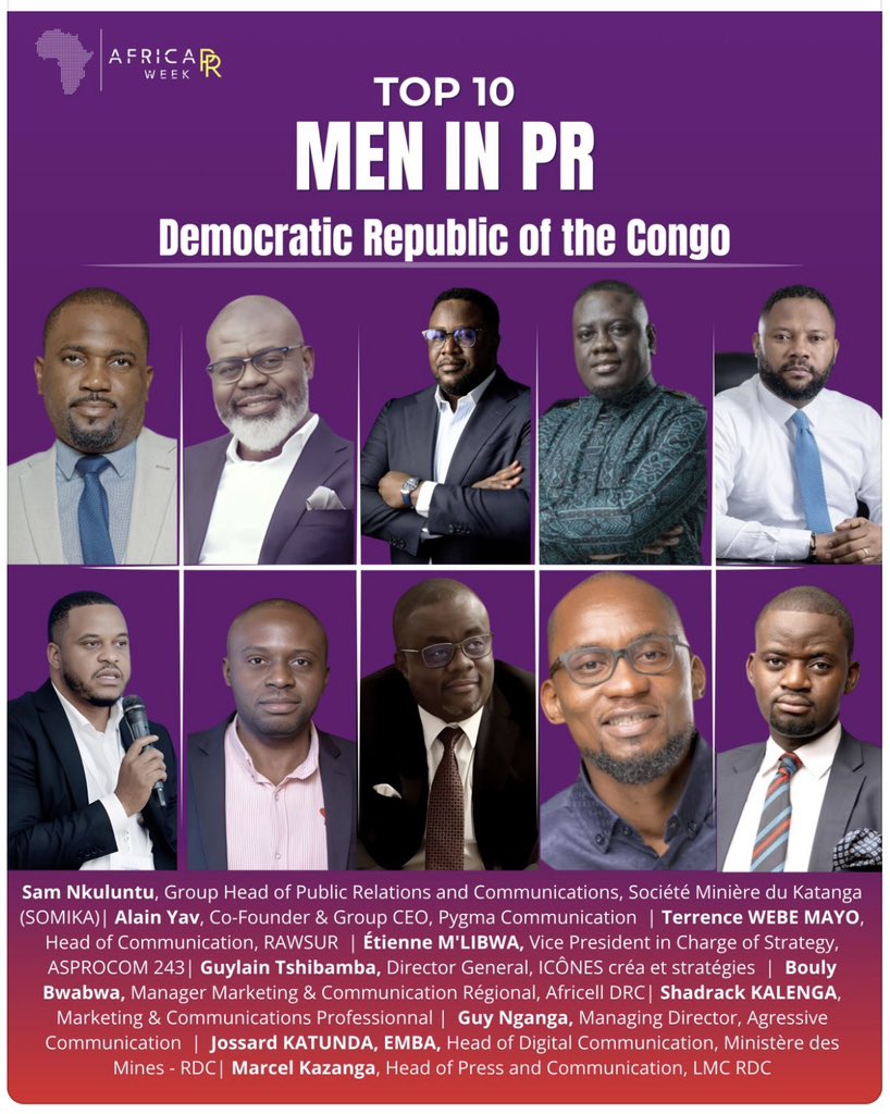 marcelkazanga's tweet photo. Fier de vous informer de ma nomination au Top 10 africain « Célébrer l’excellence : les 10 meilleurs hommes en RP – République démocratique du Congo ».

Une reconnaissance qui m’honore et qui reflète surtout un engagement collectif pour faire évoluer la communication et les relations publiques en RDC.

Merci pour votre confiance et votre soutien.
#Gratitude #RP #Leadership #RDC