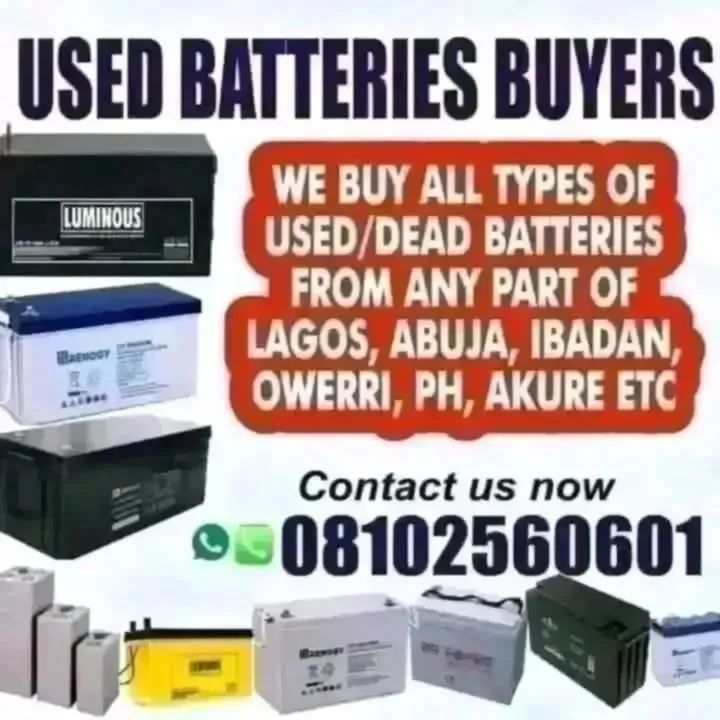 batteries_used's tweet photo. We buy all types of used/dead batteries from any location in Nigeria - call or Whatsapp 08102560601 #EVERYBODY  #everyonefollowers #everyone https://t.co/WIojpKIw14