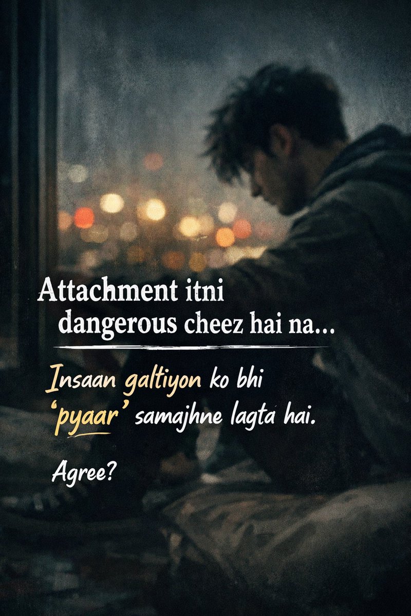 Sidharthbhatttt's tweet image. Mujhe toh personally bahut relatable laga
#RealityCheck
#Attachment
#LifeTruth