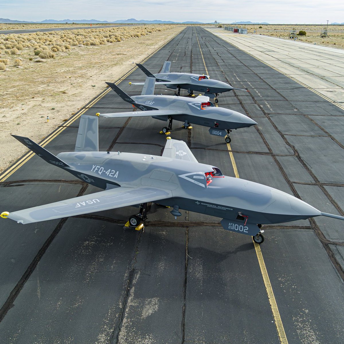 Lrip YFQ-42A developed by General Atomics for the United States Air Force ...