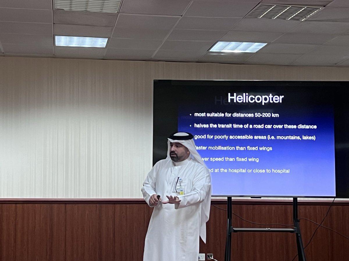 fems_ksu's tweet photo. Air and Ground Ambulance
Delivered by Dr. Abdulaziz Alrabiah @azizalrabiah 

A comprehensive overview of operational integration, response strategies, and coordination between air and ground EMS systems. https://t.co/sJMfVCzlMu