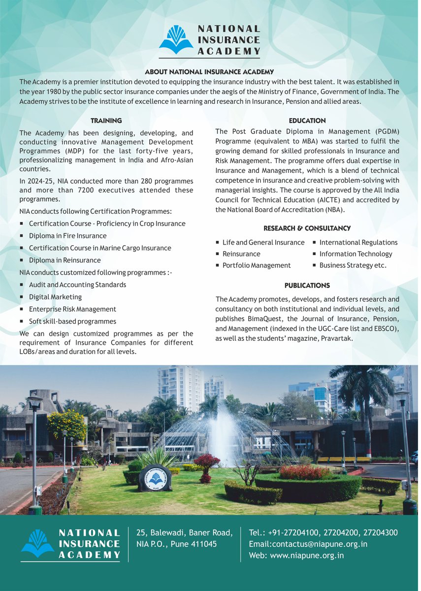 National Insurance Academy tweet media