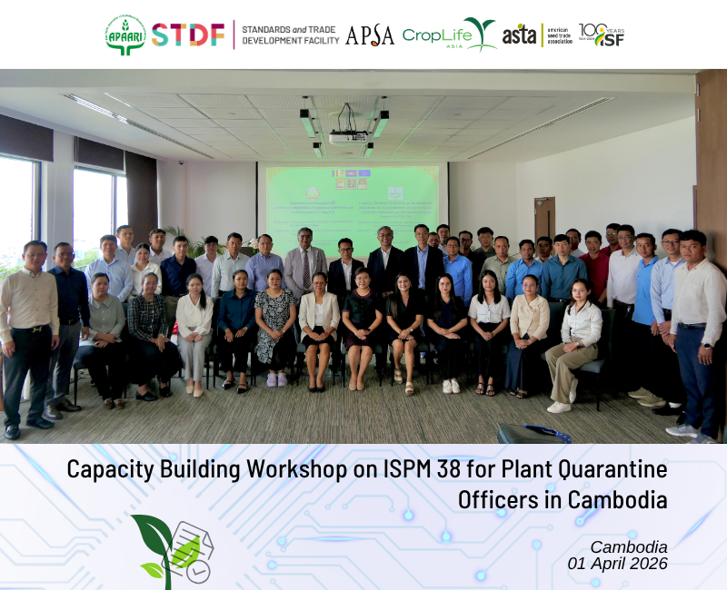APAARI's tweet photo. APAARI organized a “Capacity Building Workshop on ISPM 38” for Plant Quarantine Officers in Cambodia, bringing together officers from the NPPO to strengthen national capacity on phytosanitary measures related to seed trade
🔗 Read more: https://t.co/q9UmM8W3xA https://t.co/HKzMsWVffO