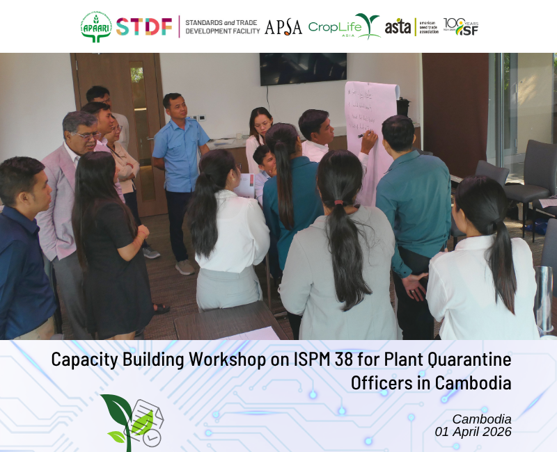 APAARI's tweet photo. APAARI organized a “Capacity Building Workshop on ISPM 38” for Plant Quarantine Officers in Cambodia, bringing together officers from the NPPO to strengthen national capacity on phytosanitary measures related to seed trade
🔗 Read more: https://t.co/q9UmM8W3xA https://t.co/HKzMsWVffO