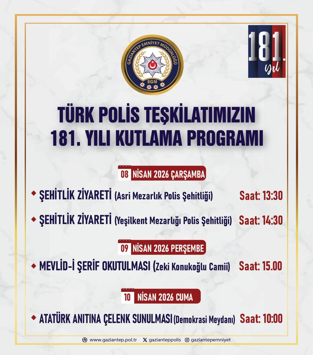 Gaziantep Emniyet Müdürlüğü tweet media