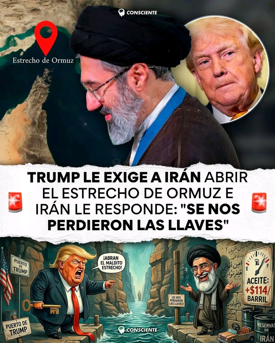 <a href="/GranadinoRyN/">El de ❤️🖤</a> <a href="/Mmendoza1970/">Miguel Mendoza</a> 🤣🤣si habla de lo que según el mira pero no mira hacia su espalda que su amo trump si está quedando ridiculizado por irán hasta insulto de amenazas nucleares hace trump 
Y irán solo responde con insultos también