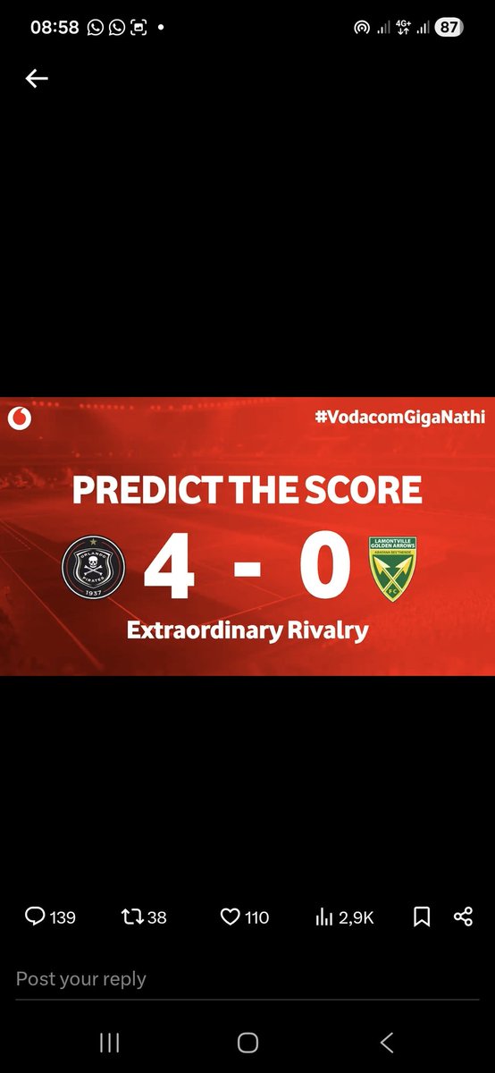 Bonzalez11's tweet photo. @orlandopirates @VodaPay @Vodacom #VodacomGigaNathi https://t.co/4rHmFyWd6H