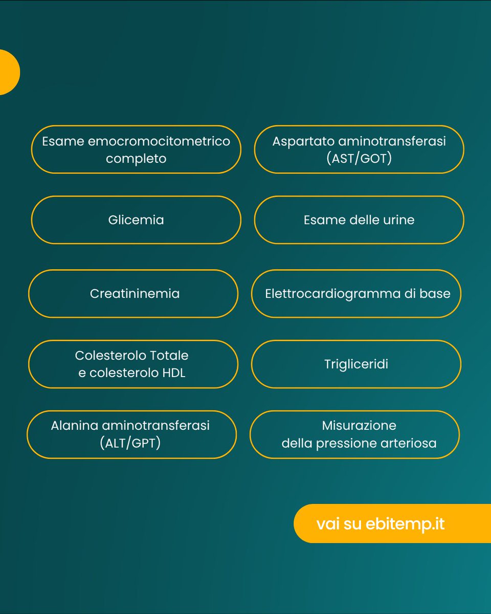 Nella Giornata Mondiale della Salute rordiamoi che la prevenzione è un diritto.  🧡 Con Ebitemp, i lavoratori in somministrazione con i requisiti di anzianità hanno 2 check-up gratuiti l'anno. Proteggi il tuo cuore col Pacchetto Cardiovascolare! 🩺

Info: ebitemp.it/piano-sanitari…