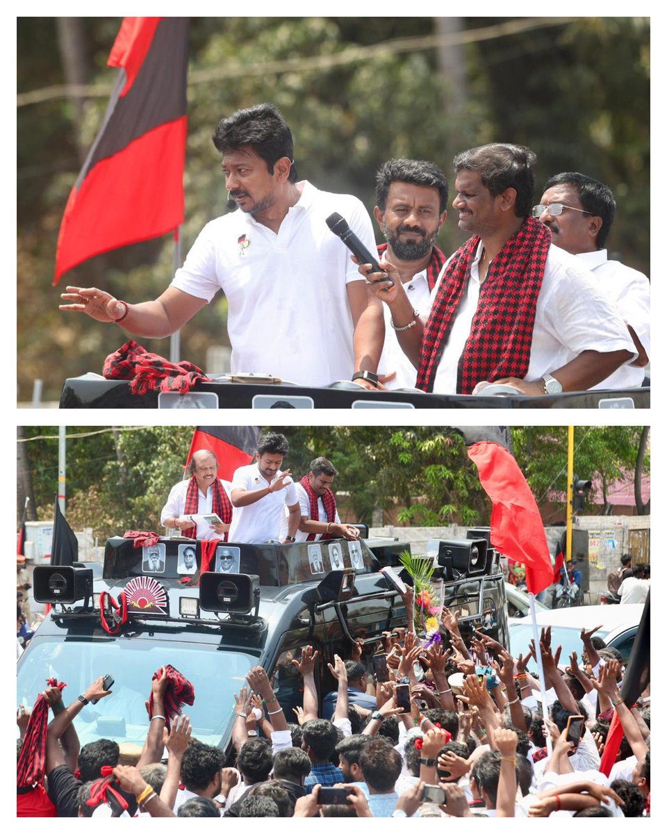 Udhaystalin's tweet photo. புதுச்சேரி மரப்பாலம் அருகே வில்லியனூர், முதலியார்பேட்டை, உப்பளம் , பாகூர் , மங்கலம், திருபுவனை ஆகிய சட்டமன்றத் தொகுதிகளில் கழகத்தின் சார்பில் களம் காணும் வெற்றி வேட்பாளர்களுக்கு இன்று காலை உதயசூரியன் சின்னத்தில் வாக்கு சேகரித்தோம். 

தமிழ்நாட்டில் செயல்படுத்தப்படும் #திராவிடமாடல் அரசின் திட்டங்கள் அனைத்தும் புதுச்சேரியிலும் செயல்படுத்த மதசார்பற்ற முற்போக்கு கூட்டணிக்கு ஆதரவளித்து வெற்றிபெற வைக்க வேண்டுமென கேட்டுக்கொண்டோம். 

புதுச்சேரியிலும் கழகக் கூட்டணி வெல்லட்டும்! 

#SPAForPondy  #VoteForDMK