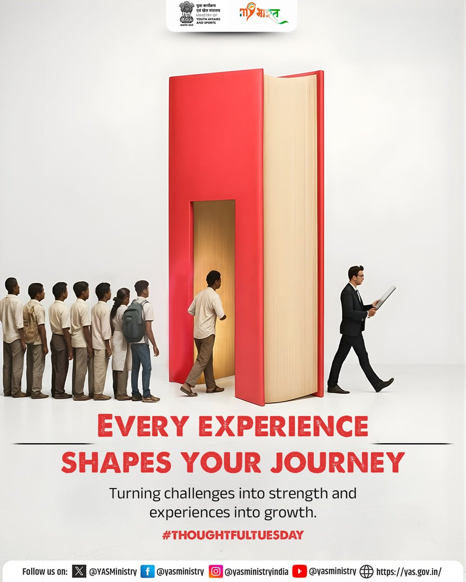 A journey of ideas and meaningful exchange, where every experience empowers young minds - transforming challenges into strength, lessons into growth, and insights into a clear vision for purposeful impact. 💭✨

#ThoughtfulTuesday #MYBharat
