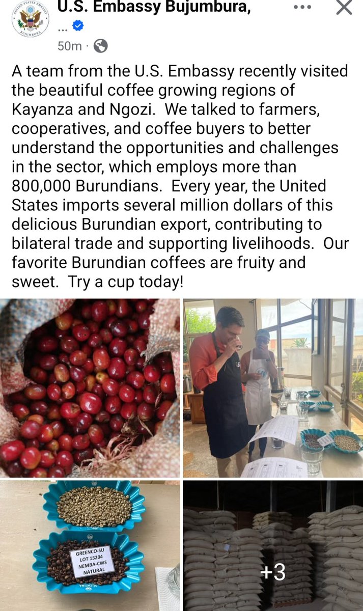 silasdamara's tweet image. The tastiest coffee ☕️ in the world can be found here in Burundi.
Come and visit Burundi.
#Vision2040-2060