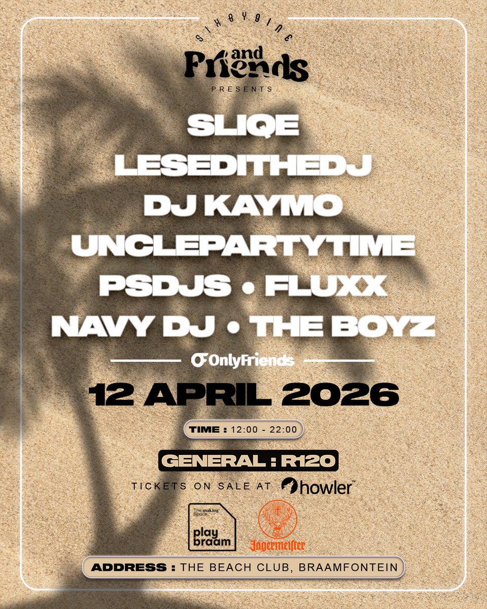 _Teejaymokoena's tweet photo. ONLY FRIENDS 2026!
@sixby9ine and I’s first event of 2026, we BACK baby.🧡😮‍💨

TICKETS AVAILABLE — https://t.co/GuAjzQEoWr

#OnlyFriends #OnlyFriends2026 https://t.co/e8oJKRtKWk