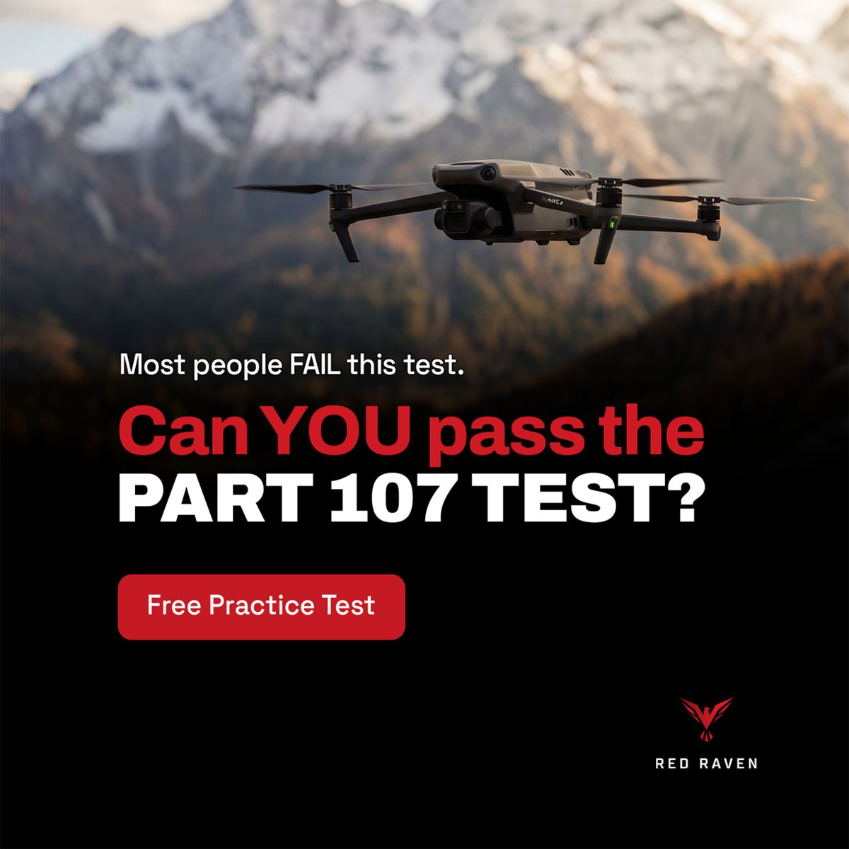 RedRavenUAS's tweet photo. Most people fail Part 107 not because they didn't study — but because they didn't know what the FAA actually tests.

Take the Free Practice Test → https://t.co/bk73CsoItX

Instant score. Category breakdown. No account needed. https://t.co/BfHFjRZ10x