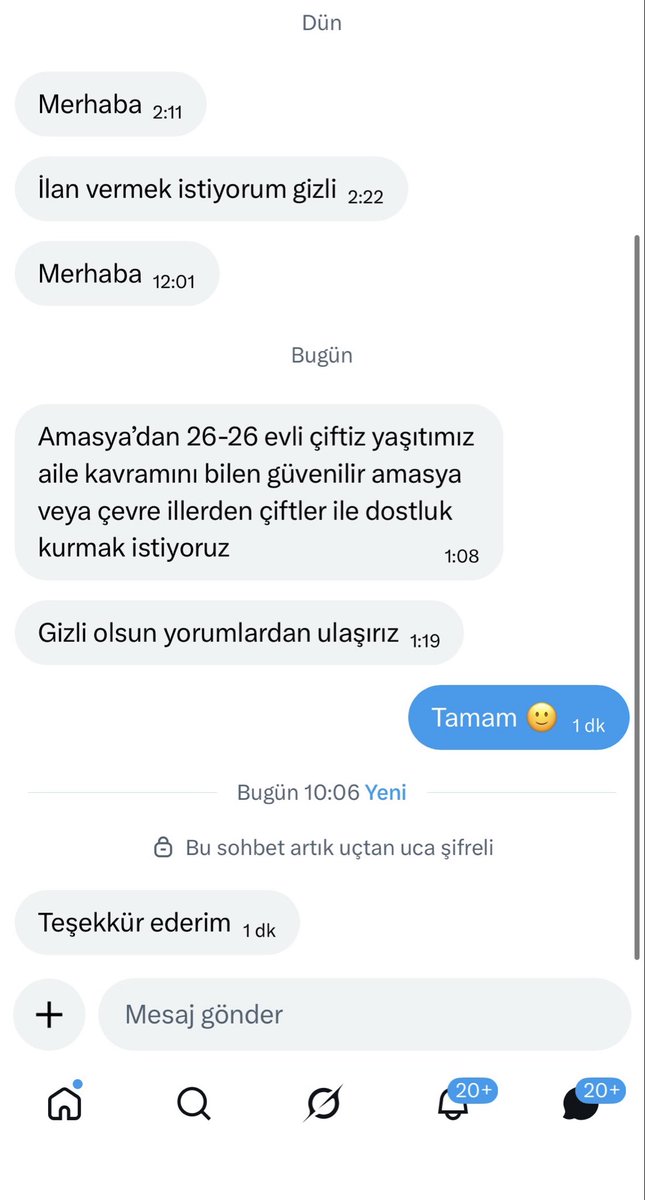 Çift bulma ve İtiraf tweet media