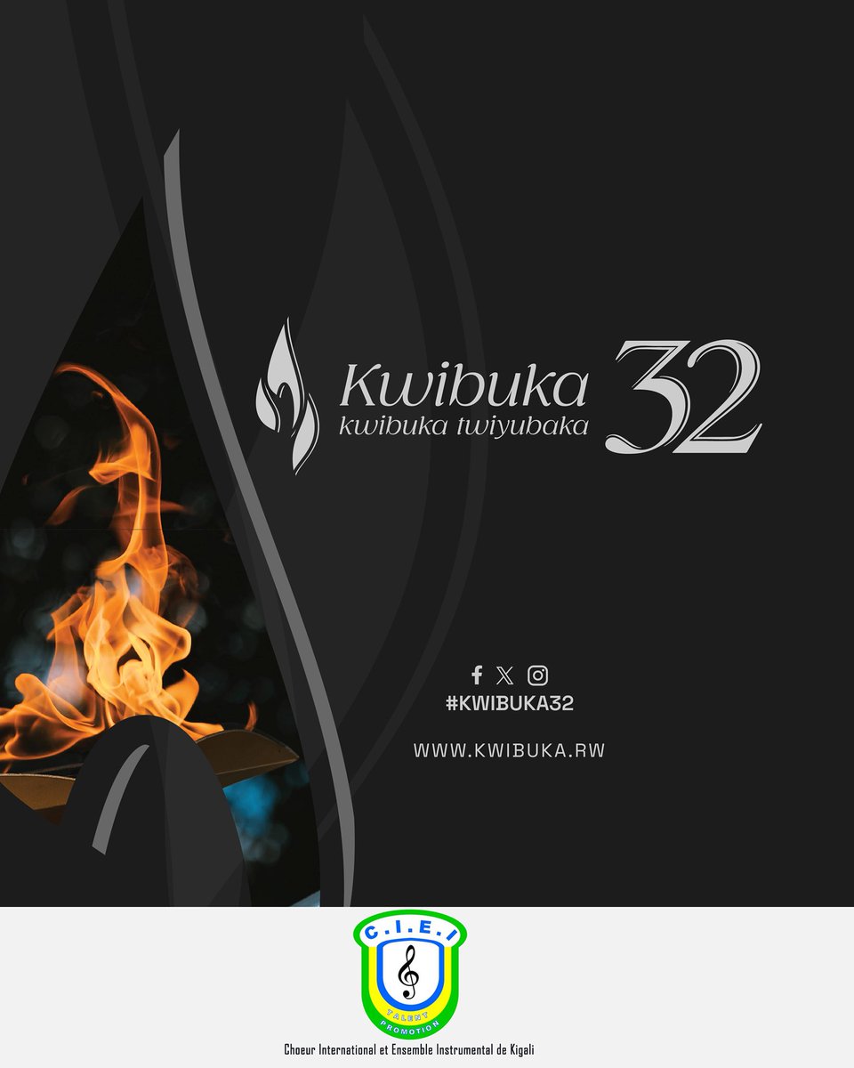 ChoeurKigali's tweet photo. Choeur International et Ensemble Instrumental de Kigali, yifatanyije n’Abanyarwanda ndetse n'isi yose mu kwibuka ku nshuro ya 32 Jenoside yakorewe Abatutsi mu 1994. 

Kwibuka Twiyubaka. 

#Kwibuka32 https://t.co/GgxfVCnf0K