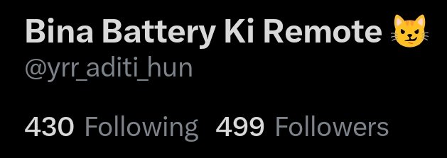 Bina Battery Ki Remote 😼 tweet media