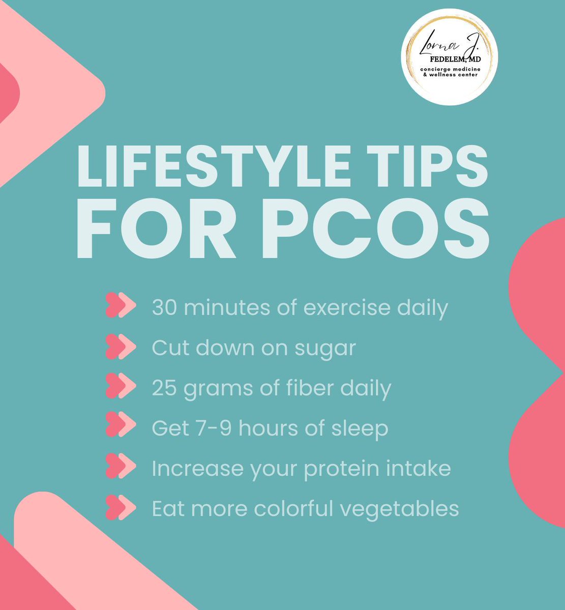 lornafedelemmd's tweet image. Living with PCOS (polycystic ovary syndrome) can be challenging, but these lifestyle changes can help manage symptoms of PCOS and improve your quality of life.
.
.
.
lornafedelemmd.com
(239) 580-6390
.
.
.
#pcos #womenshealth #lifestyletips #LornaFedelemMD #Naples #FL