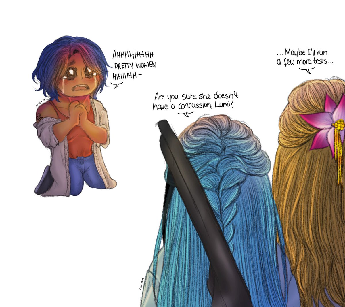 _akaikali_'s tweet photo. see i wanna say risá's the biggest bisexual loser however miss mina over here has her beat. thats the bisexual loser who pined for her best friend for nearly a decade without confessing.
#OC #ROTS #RelicOfTheStronghold #AkaliMist https://t.co/pvV3qXSlDH