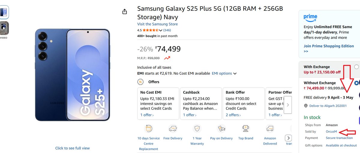 Tom_Adrianoz's tweet photo. what is your logic behind delivery of attached image product @amazonIN @AmazonHelp if customer paid full in advance then why too much delayed in delivery ? is this Scam ? or Amazon Fraud seller Fraud name OrcusM https://t.co/rMG8jhNVzV @jagograhakjago @nch1915 @consumerforum_ https://t.co/StRwnJs3Cd