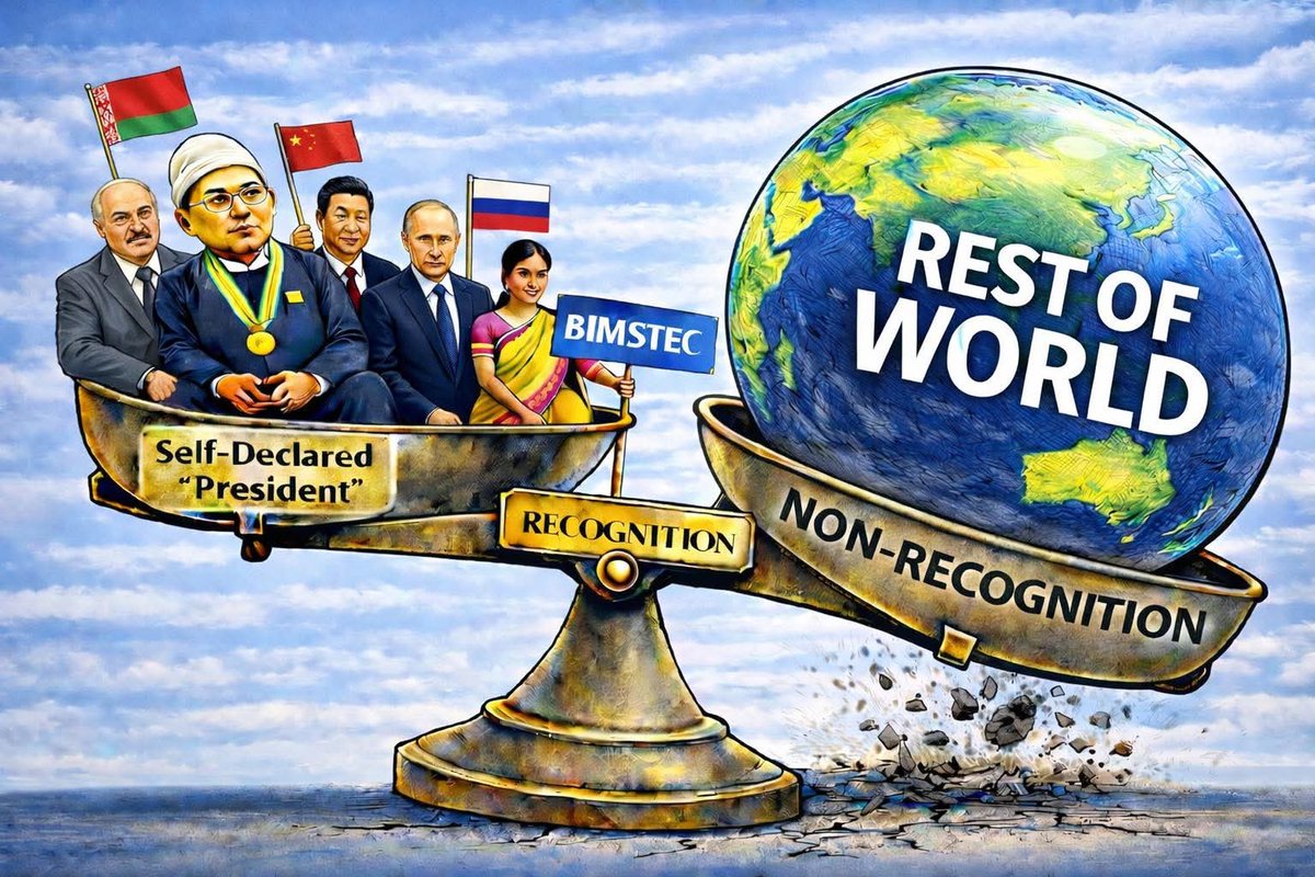 A few congratulations cannot manufacture legitimacy.

The weight of the world remains firmly on the side of non-recognition. 
#WhatsHappeningInMyanmar