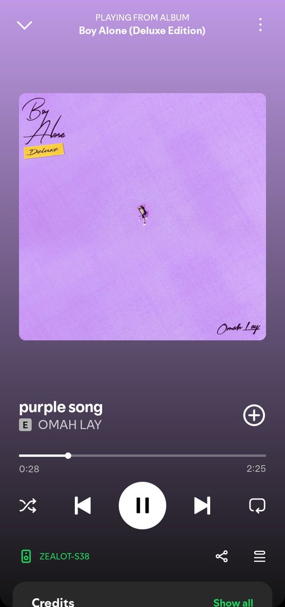 Boyjeff29's tweet photo. @Spotify Purple song https://t.co/EZMCp4ESYT