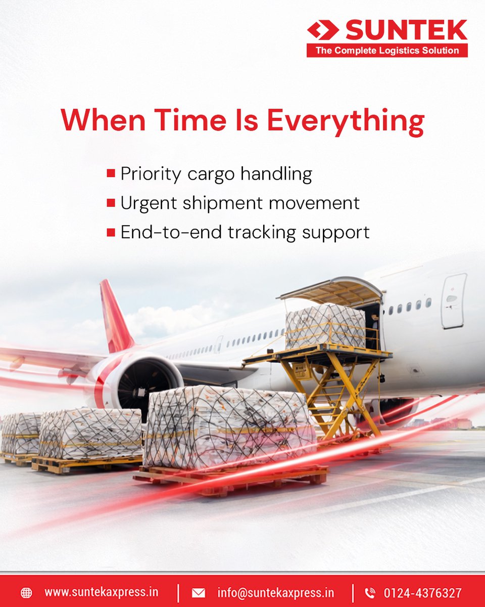 Suntek_Axpress's tweet image. Tight deadlines need faster logistics. Our air freight services are built for urgent, high-value, and time-sensitive shipments that cannot afford delays.

#AirFreight #ExpressLogistics #TimeCritical #FastDelivery #SuntekAxpress