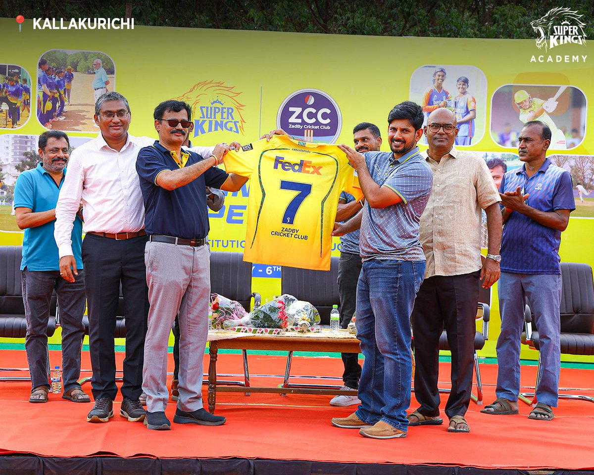 SuperKingsAcad's tweet image. Super Kings Academy expands to #Kallakurichi 💛

Glimpses from the opening ceremony at
AKT Institutions 📍

Join the #SummerCamp now 🏏

#SuperKingsAcademy #TrainLikeASuperKing #SKAKallakurichi