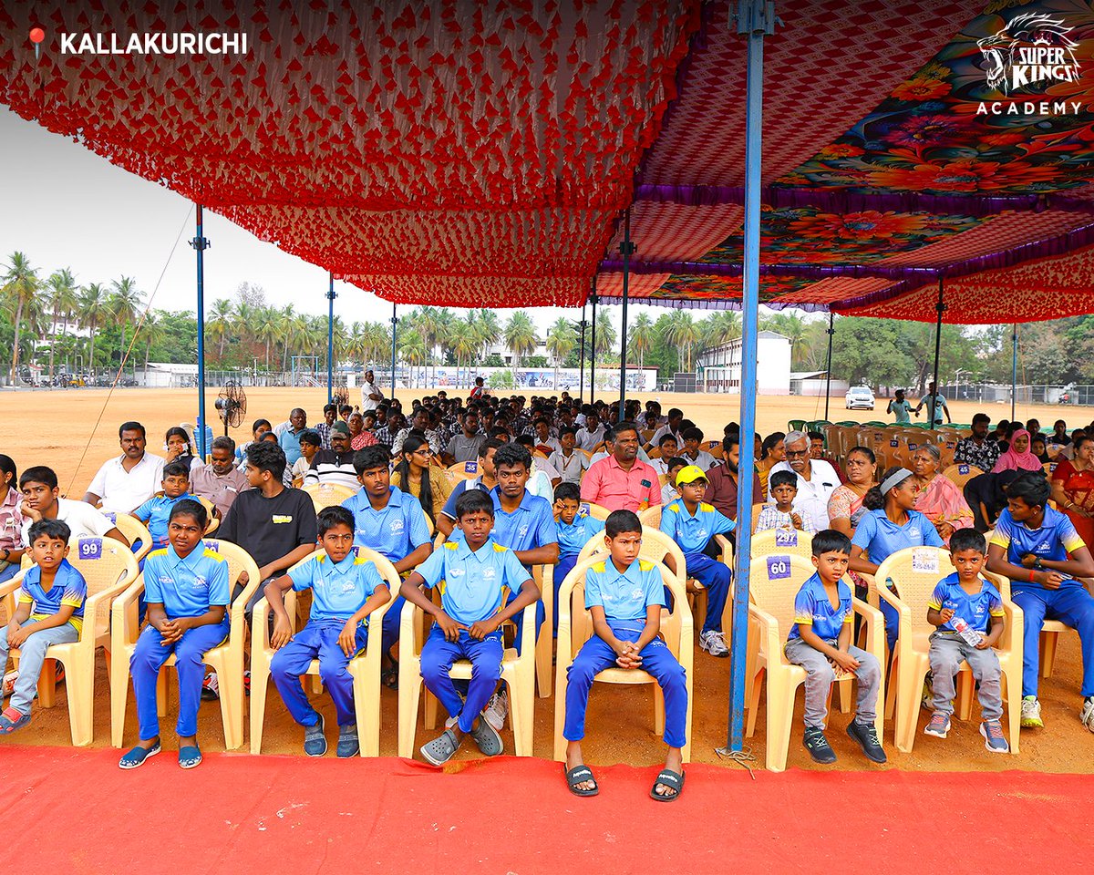 SuperKingsAcad's tweet image. Super Kings Academy expands to #Kallakurichi 💛

Glimpses from the opening ceremony at
AKT Institutions 📍

Join the #SummerCamp now 🏏

#SuperKingsAcademy #TrainLikeASuperKing #SKAKallakurichi
