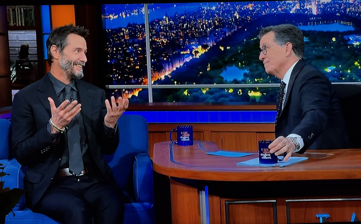 Keanu on Colbert. Whoa