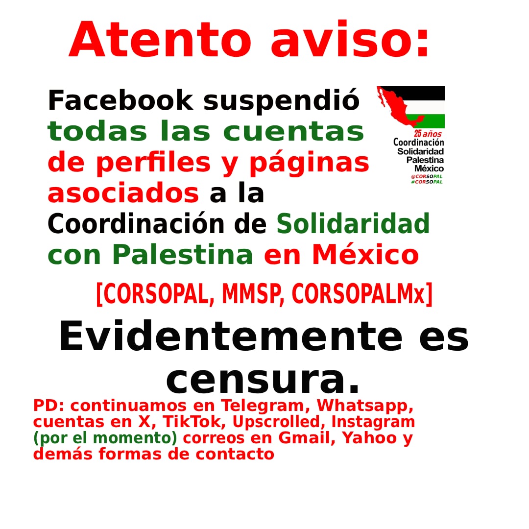 Coordinación de Solidaridad con Palestina: México tweet media