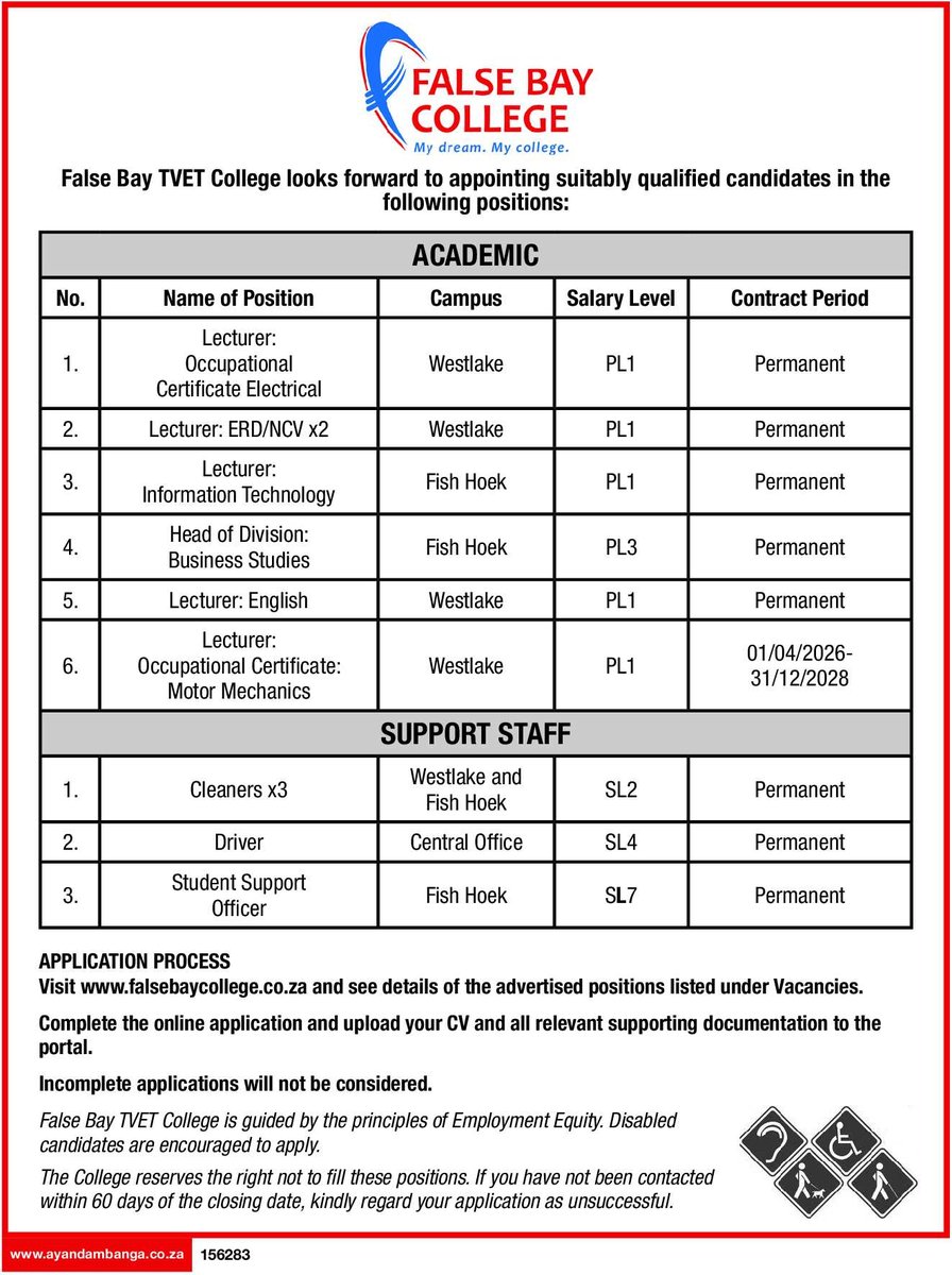 False Bay College tweet media