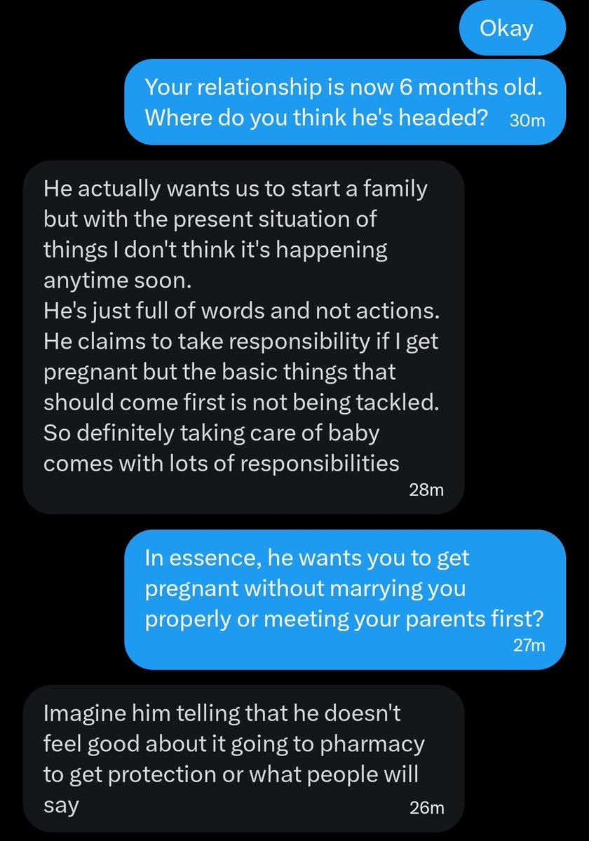 Please read the conversation that I had with a 30 year old woman.

Ensure that you read to the last screenshot 👇.